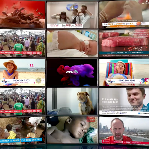 image of various TV screens with our ads on them